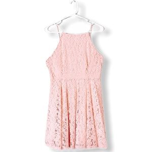 Forever 21 Blush Floral Lace Mini Dress